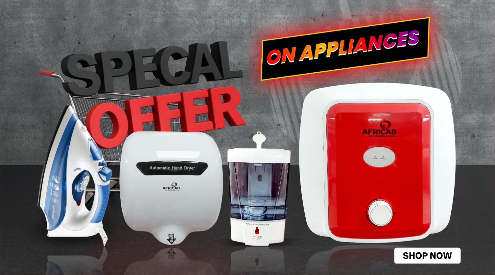 AFRICAB PRESSING DRY IRON, MODEL: USI-3528